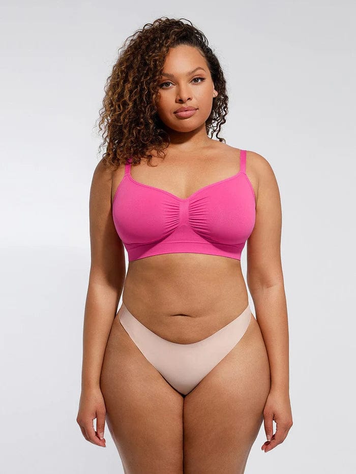 CurvyPower | UK Bras Seamless Wireless Shaping Bra With Adjustable Straps