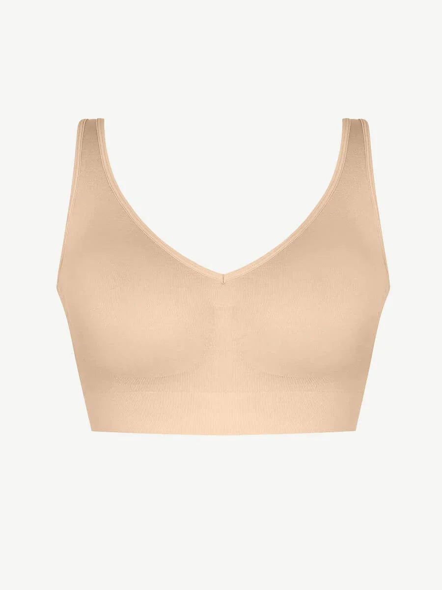 CurvyPower Breast Support Seamless Push Up Plus Size High Impact Comfortable Bra With Removable Cups