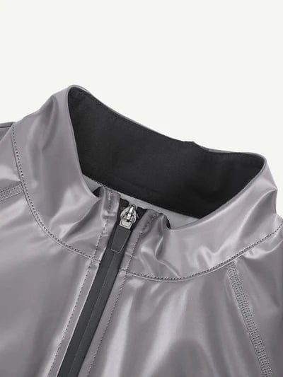 CurvyPower | UK Jumpsuit Long Sleeve Shaping Sauna Suit with Front Zipper