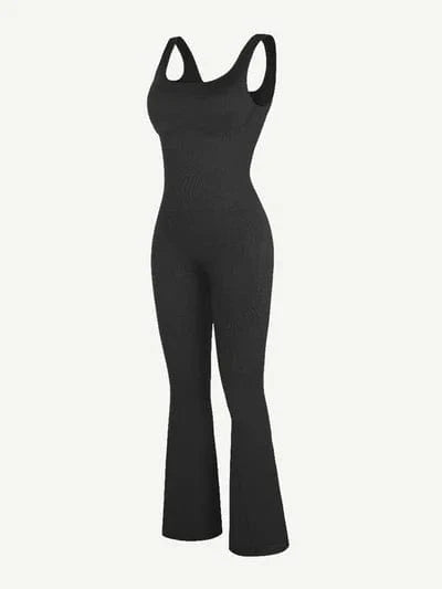 CurvyPower | UK Jumpsuit Low Back Tummy Control Flared Jumpsuit