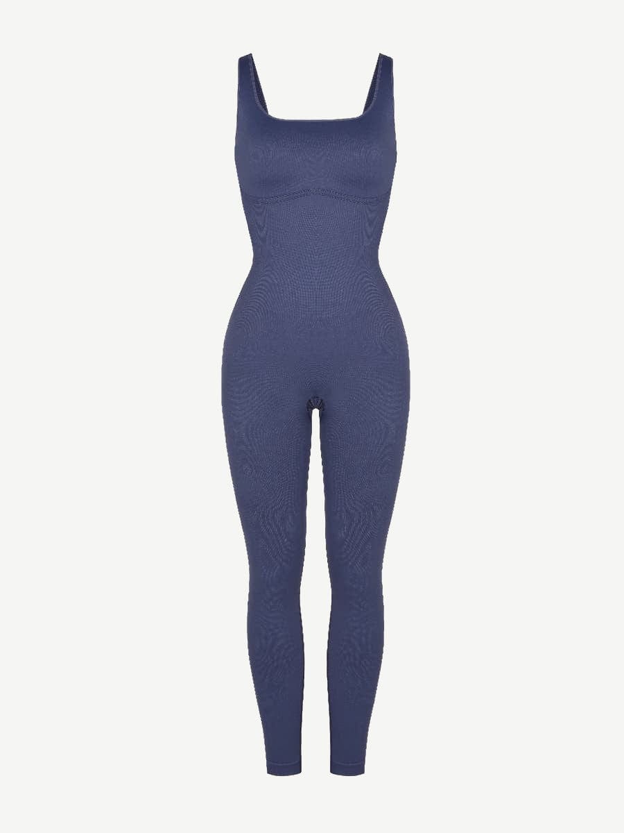 CurvyPower Jumpsuit Shapewear Slimming Jumpsuit With Square Neck U-Shaped Back