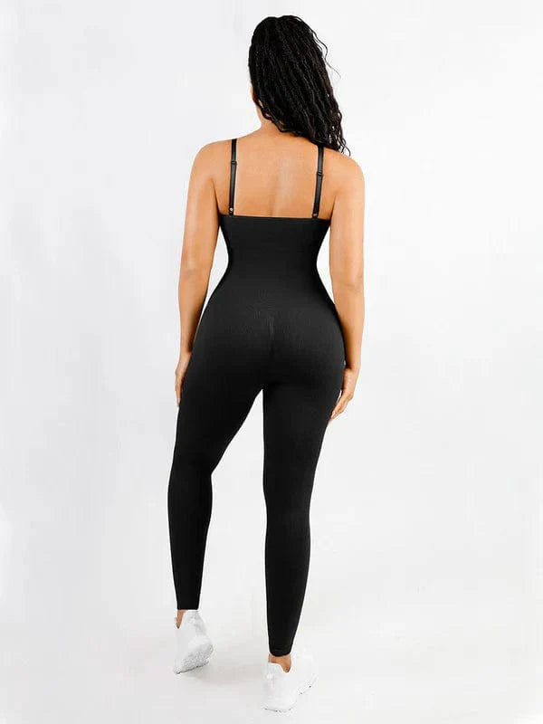 CurvyPower | UK Jumpsuit Tummy Control Shaper Jumpsuit with Removable Pads