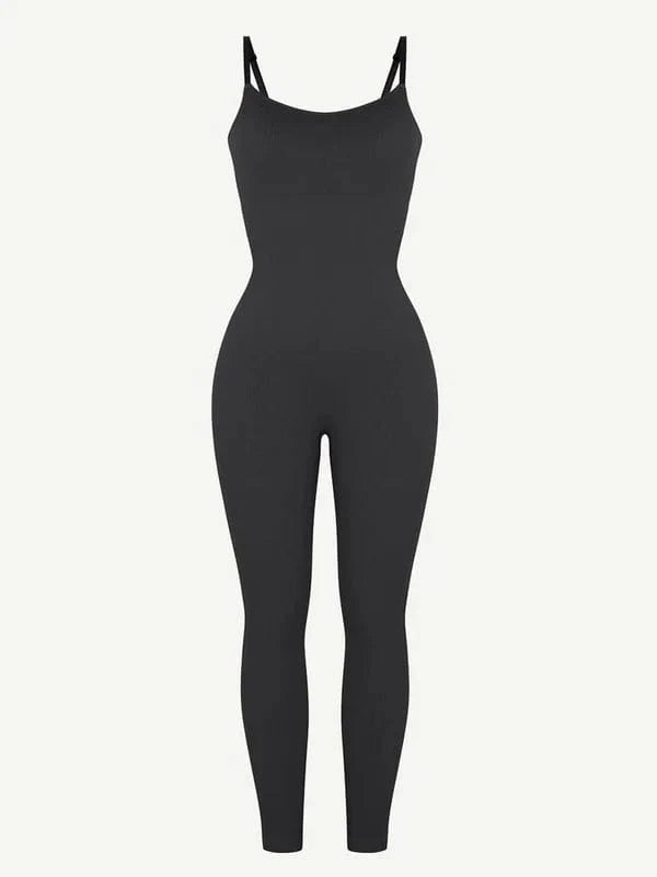 CurvyPower | UK Jumpsuit Tummy Control Shaper Jumpsuit with Removable Pads
