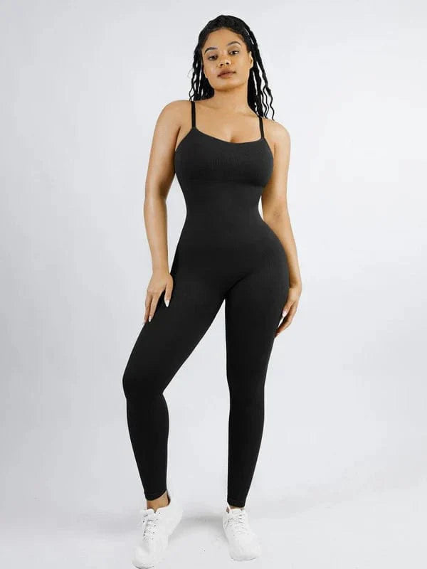 CurvyPower | UK Jumpsuit Tummy Control Shaper Jumpsuit with Removable Pads