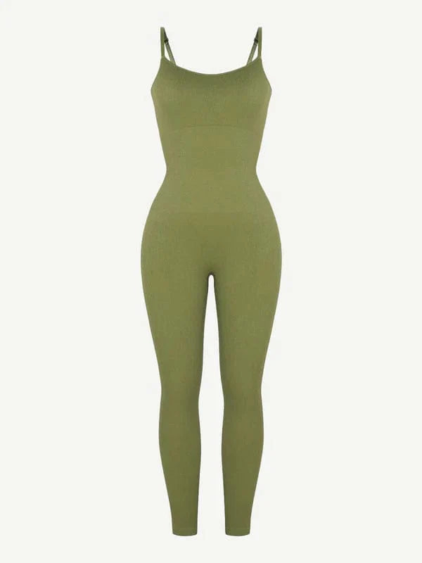 CurvyPower | UK Jumpsuit Tummy Control Shaper Jumpsuit with Removable Pads