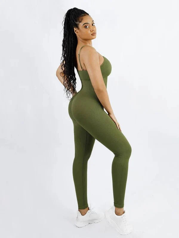 CurvyPower | UK Jumpsuit Tummy Control Shaper Jumpsuit with Removable Pads