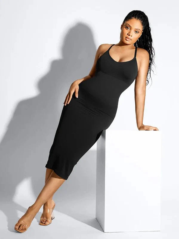 CurvyPower | UK Maxi Dress Shaper Maxi Dress with Spaghetti Strap