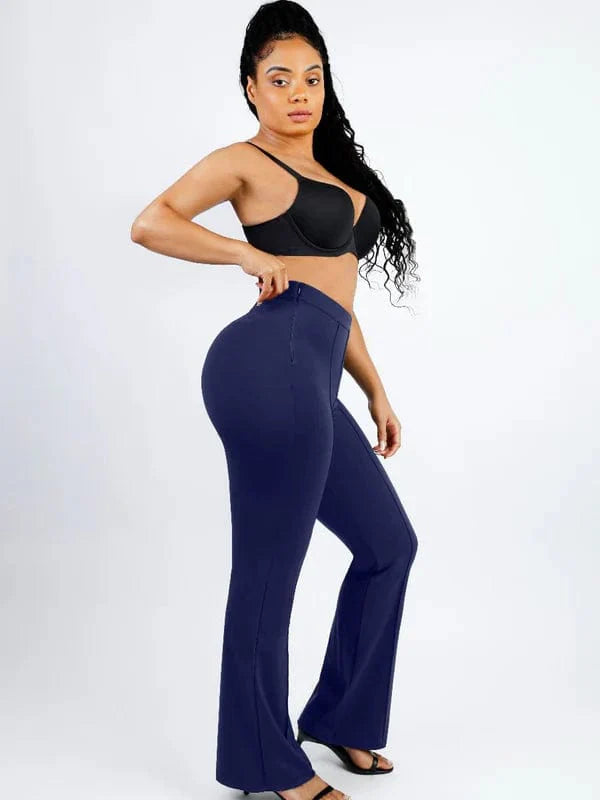 CurvyPower | UK Pants High-Waisted Flare Pants with Tummy Control and Leg Shaping