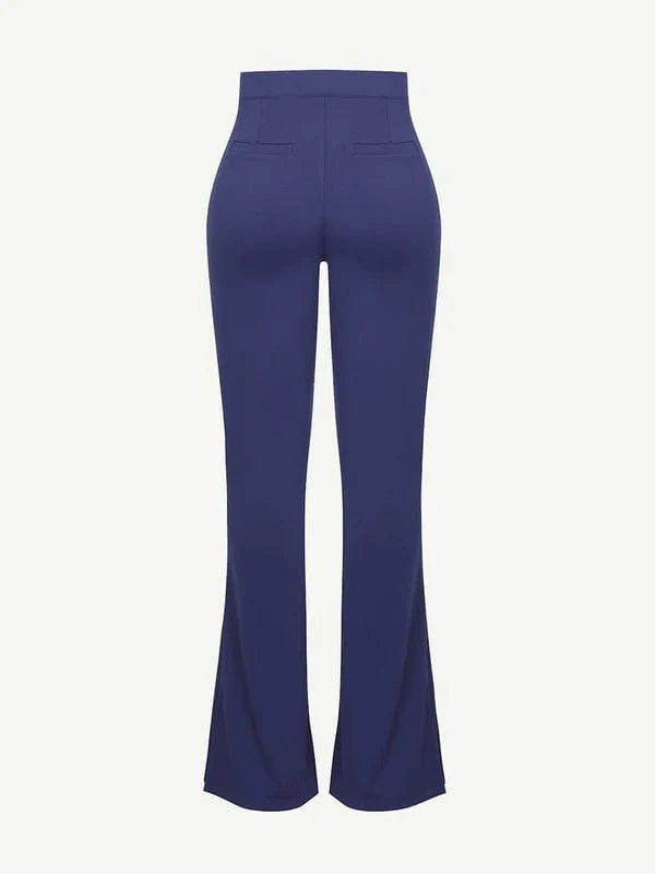 CurvyPower | UK Pants High-Waisted Flare Pants with Tummy Control and Leg Shaping
