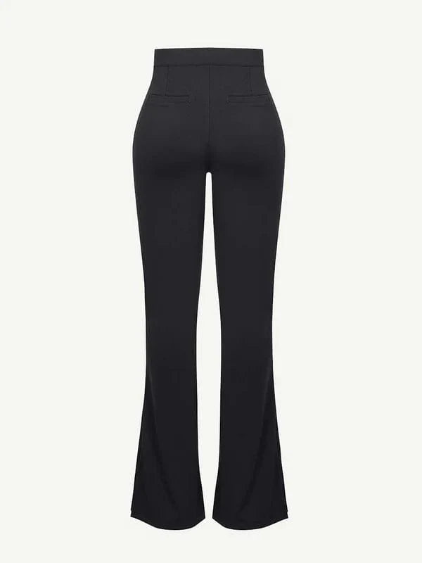 CurvyPower | UK Pants High-Waisted Flare Pants with Tummy Control and Leg Shaping