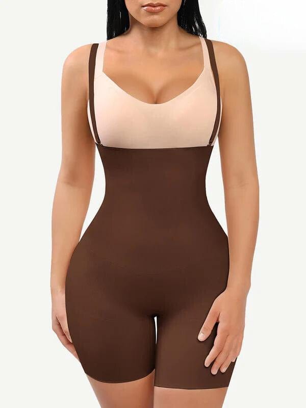 CurvyPower | UK shaper short Dark Brown / XS/S High Waist Trainer Shapewear Shorts with Adjustable Straps