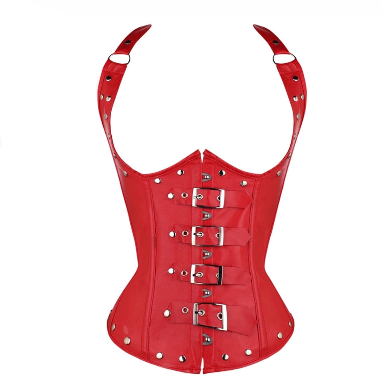 CurvyPower | UK Shapewear Women's Gothic Rivets Halter Top Underbust Corsets
