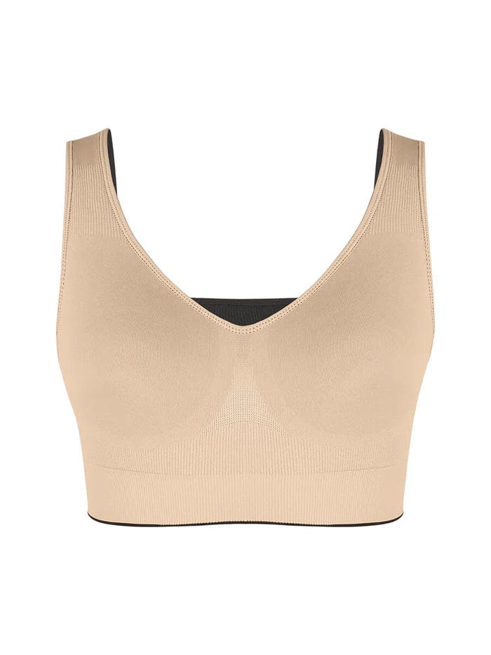CurvyPower | UK Sports Bra Wireless Bust Support Shaper Bra with Removable Pads