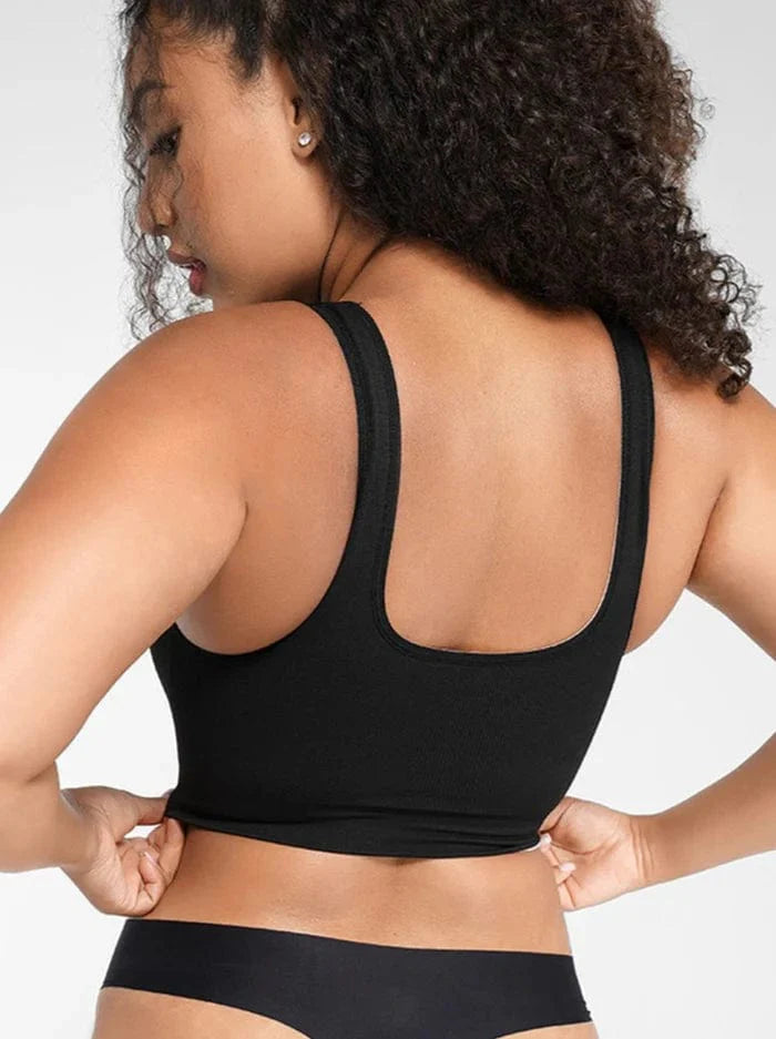 CurvyPower | UK Sports Bra Wireless Bust Support Shaper Bra with Removable Pads