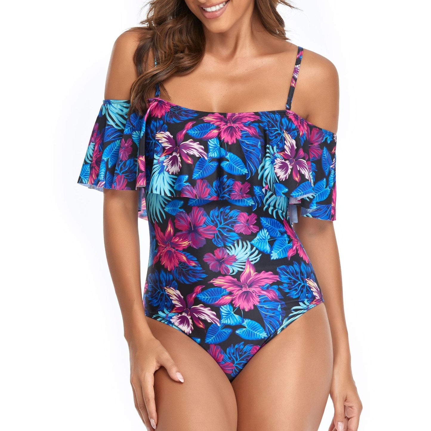 CurvyPower | Be You ! Swimwear Women's One Piece Floral Print Swimwear Bikiniwomen's swimwear, plus size swimwear, womens swimwear, one piece swimsuit, tummy control swimsuit, push up bikinis, swimwear,