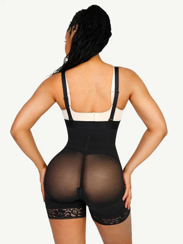 CurvyPower | UK Waist Trainer Elegant Lace Waist Trainer Compression Shapewear Shorts