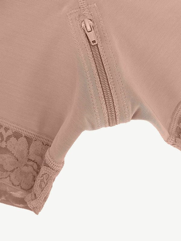CurvyPower | UK Waist Trainer Elegant Lace Waist Trainer Compression Shapewear Shorts