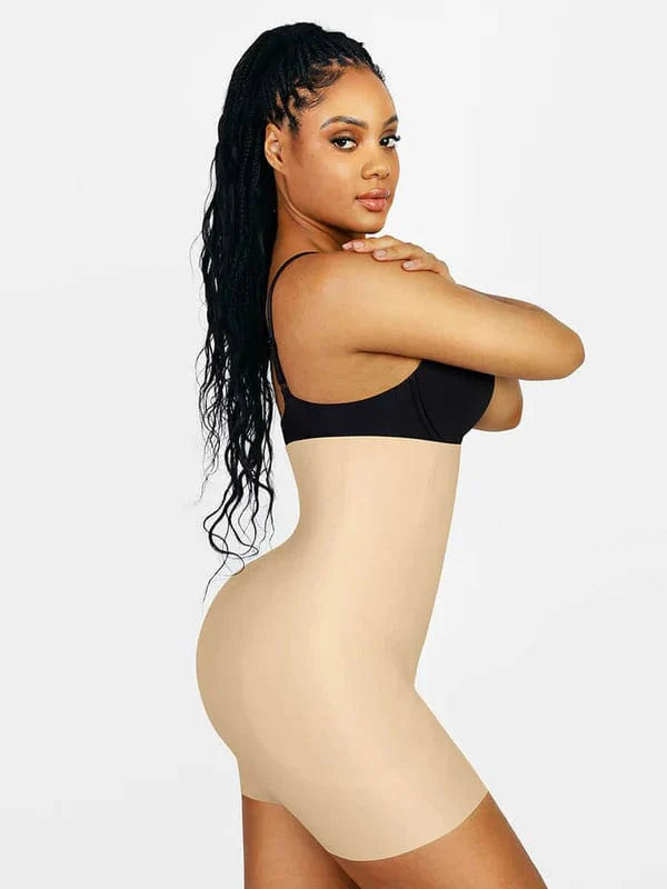 CurvyPower | UK Waist Trainer High Waist Trainer Shaping Short Butt Lift with Removable Hip Pads
