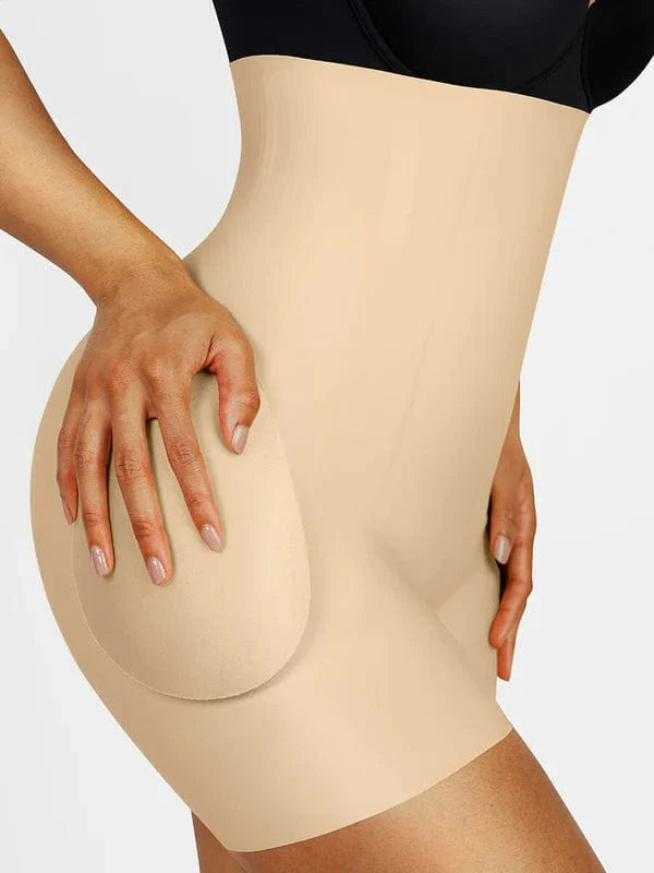 CurvyPower | UK Waist Trainer High Waist Trainer Shaping Short Butt Lift with Removable Hip Pads