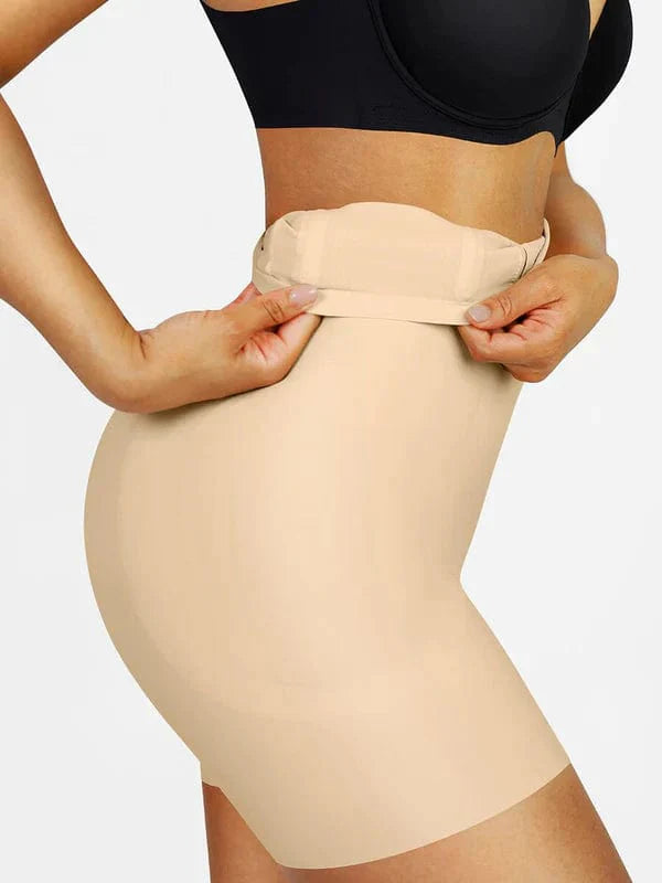 CurvyPower | UK Waist Trainer High Waist Trainer Shaping Short Butt Lift with Removable Hip Pads