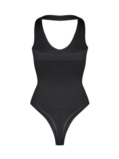 Taillenkontrolle Halterhals Shapewear Bodysuit
