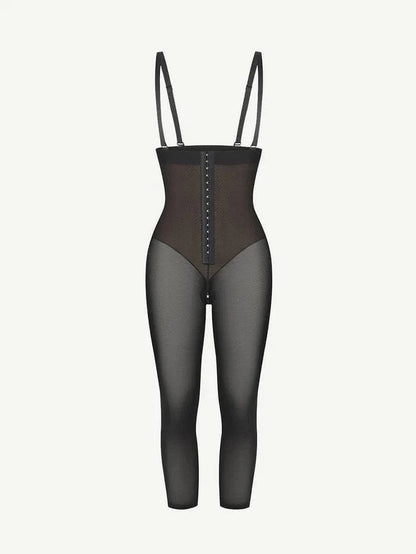 CurvyPower | UK bodysuit Adjustable Straps Open-Bust Tummy Control Shapewear Bodysuit