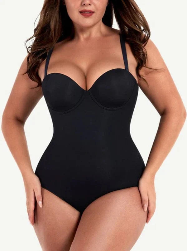 CurvyPower | UK bodysuit Black / S Bust Capped Shapewear Tummy Control Bodysuit