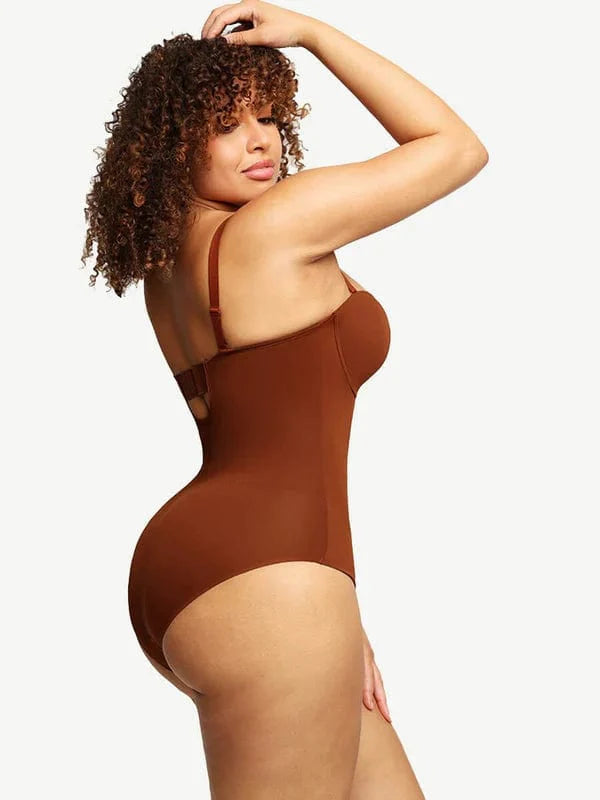 CurvyPower | UK bodysuit Bust Capped Shapewear Tummy Control Bodysuit