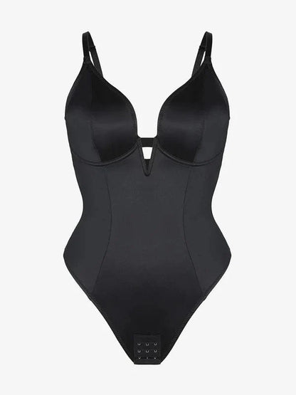 CurvyPower | UK bodysuit Deep V-Neck Tummy Control Shapewear Bodysuit