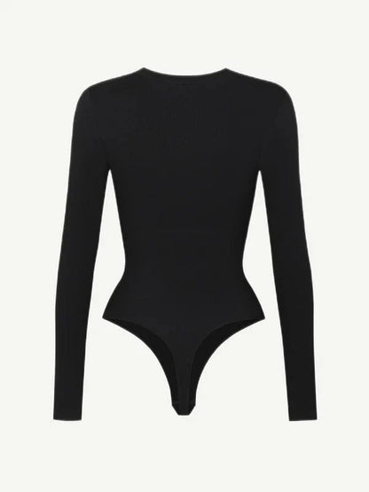 CurvyPower | UK bodysuit Deep V Neck Waist Control Shapewear Thong Bodysuit