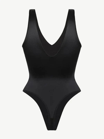 CurvyPower | UK bodysuit Deep V Neck Waist Slimming Shapewear Bodysuit