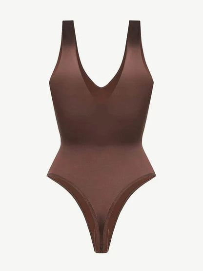CurvyPower | UK bodysuit Deep V Neck Waist Slimming Shapewear Bodysuit