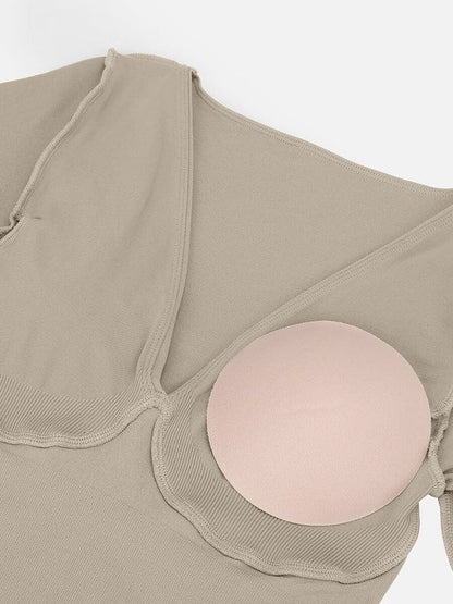 CurvyPower | UK bodysuit Deep V Whole Body Tummy Control Shaping Bodysuit