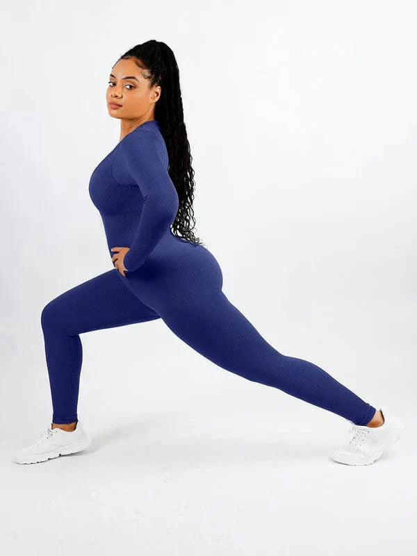 CurvyPower | UK bodysuit Full Body Deep V High Elastic Shaping Bodysuit