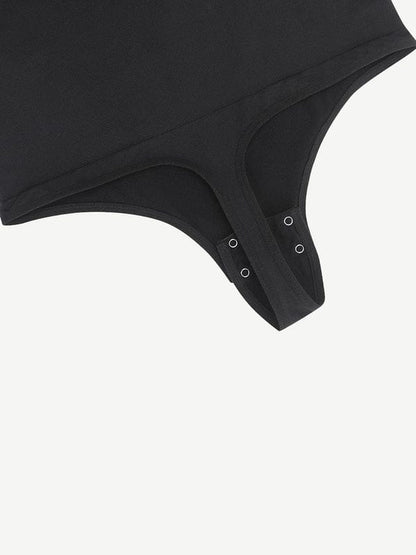 CurvyPower | UK bodysuit Long Sleeve and Diagonal Neck Compression Shapewear Thong  Bodysuit