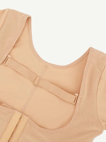 CurvyPower | UK bodysuit Long Sleeve Shapewear Bodysuit with U-Shape Post-Surgical Bust Support
