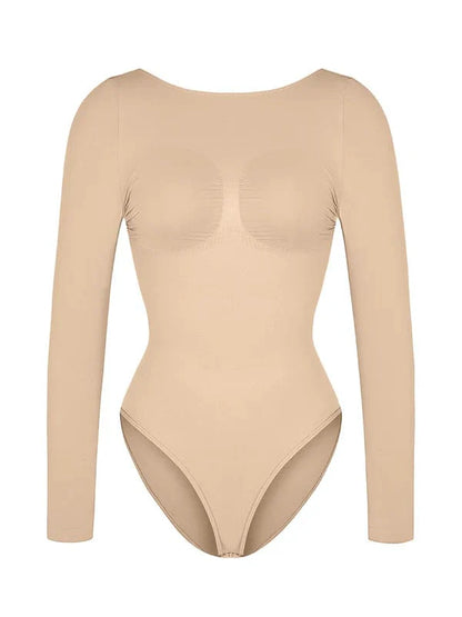CurvyPower | UK bodysuit Long Sleeve Shapewear Tummy Control Bodysuit