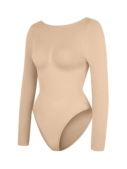 CurvyPower | UK bodysuit Long Sleeve Shapewear Tummy Control Bodysuit