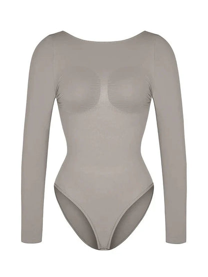 CurvyPower | UK bodysuit Long Sleeve Shapewear Tummy Control Bodysuit