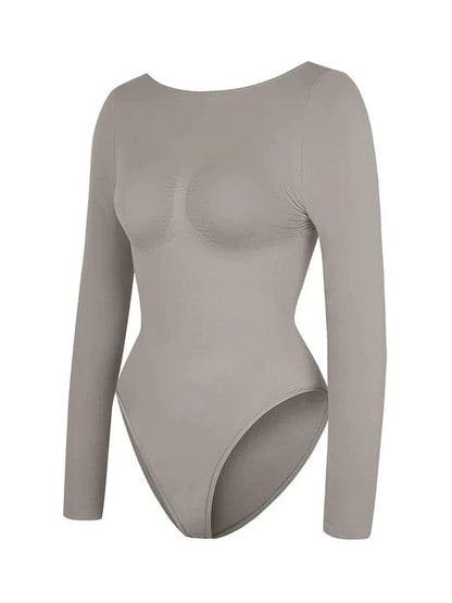 CurvyPower | UK bodysuit Long Sleeve Shapewear Tummy Control Bodysuit
