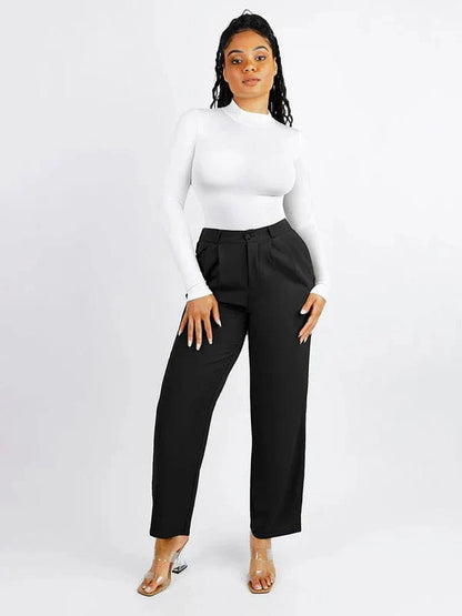 CurvyPower | UK bodysuit Long Sleeve Shapewear Turtle Neck Compression Bodysuit