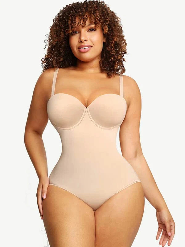 CurvyPower | UK bodysuit Nude / S Bust Capped Shapewear Tummy Control Bodysuit