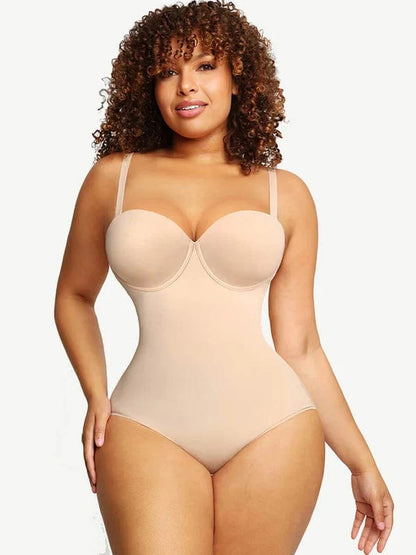 CurvyPower | UK bodysuit Nude / S Bust Capped Shapewear Tummy Control Bodysuit