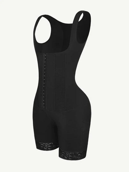 CurvyPower | UK bodysuit Open Bust Compression Bodysuit with Steel Boning for Women’s Tummy Control