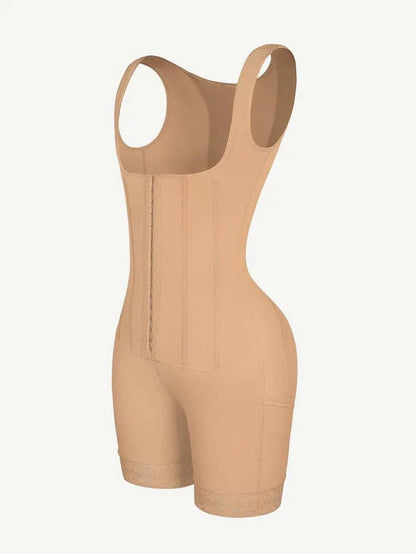 CurvyPower | UK bodysuit Open Bust Compression Bodysuit with Steel Boning for Women’s Tummy Control