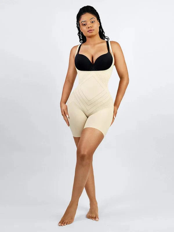 CurvyPower | UK bodysuit Open Bust Tummy Control Shapewear Bodysuit