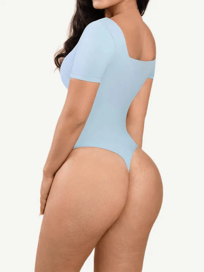 CurvyPower | UK bodysuit Square Neck Shapewear Tummy Control Bodysuit