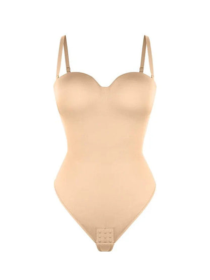 CurvyPower | UK bodysuit Strapless Underwire One-Piece Tummy Control Bodysuit Shapewear