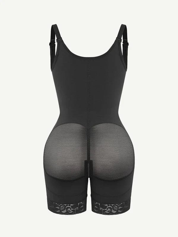 CurvyPower | UK bodysuit Tummy Control Lace Open Bust Shapewear Bodysuit