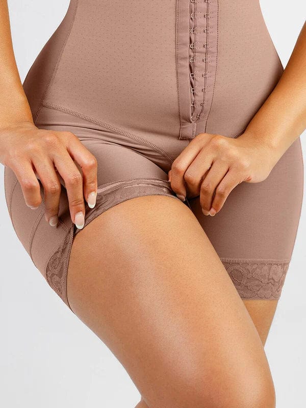 CurvyPower | UK bodysuit Tummy Control Lace Open Bust Shapewear Bodysuit
